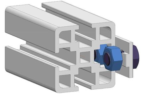 Profile Connector to 0°-0° straight