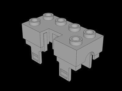 Lego Compatible (2425.dat) Rack Winder  2 x  4 x  2 Top   