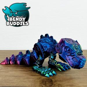 Rexatron Mecha T-Rex / Iron Dino Articulated / Print-in-Place Dinosaur / Robot Monster / Cute Tyrannosaurus / Creature World Beast