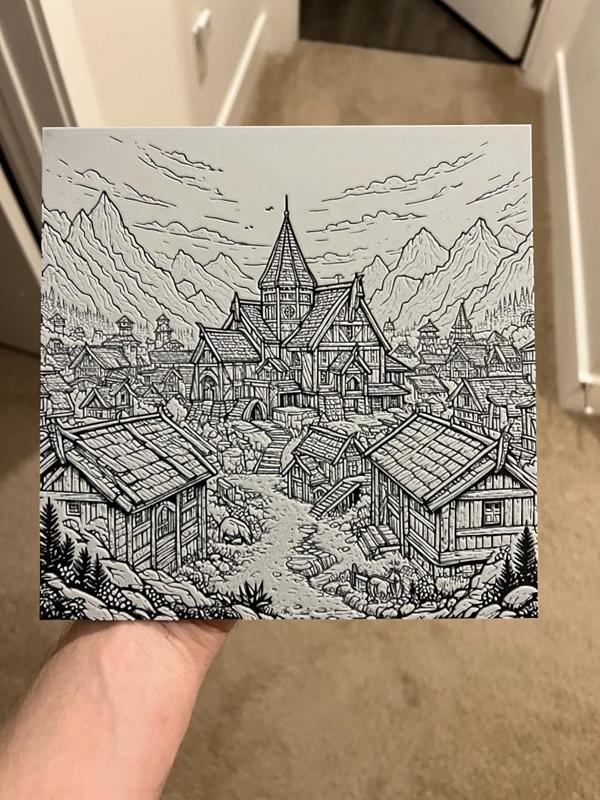 Medieval Town Art Hueforge NO AMS Needed