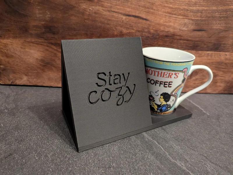 Stay Cozy Book Tent – Minimalist Book Stand & Drink Holder   