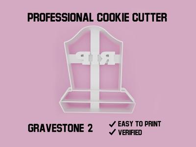 Gravestone 2 cookie cutter