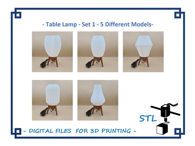 Table Lamp Set 1 - 5 Different Models