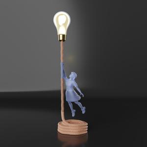 DREAMY GIRL WITH LAMP - BANKSY INSPIRED - (EASY TO PRINT)
