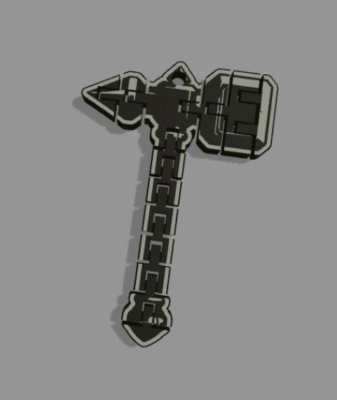War-Hammer Flexi Keychain – Articulated Fidget Toy STL