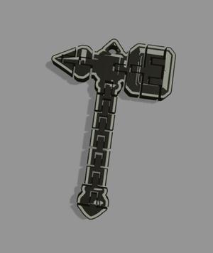 War-Hammer Flexi Keychain – Articulated Fidget Toy STL
