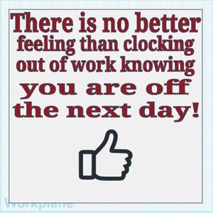 Logging Out of Work Sign   