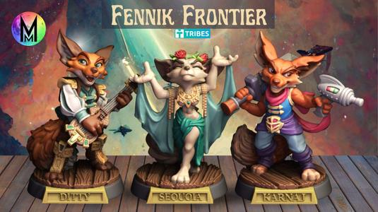 Kitsune / Fennik Characters.  Kitsune Rogue, Kitsune Druid, Kitsune Bard