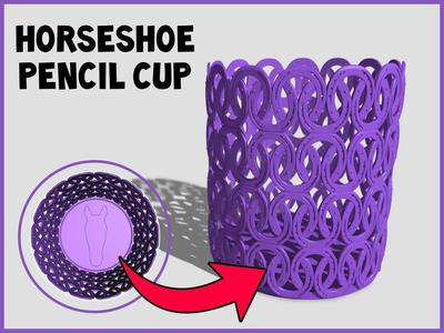 Horseshoe Pencil Cup   