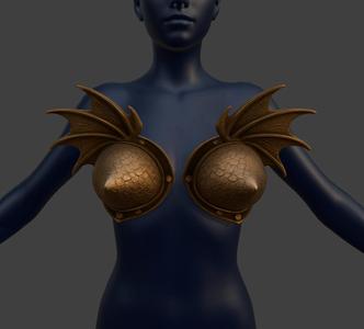 Pointy Draconic Bra Cups