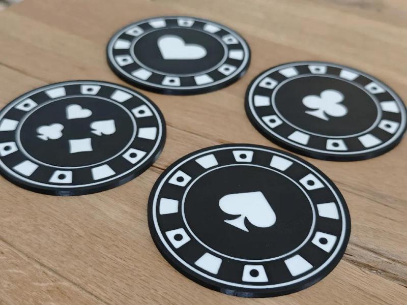 POKER CHIP Tassenuntersetzer passend zum Pokern und jeden Pokerfan   
