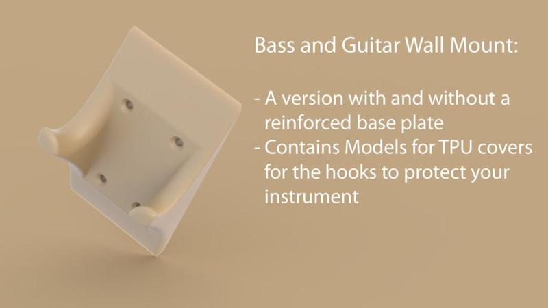 bass and guitar wall mount