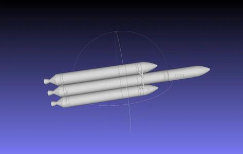 Delta IV Heavy Rocket 3D-Printable Miniature   
