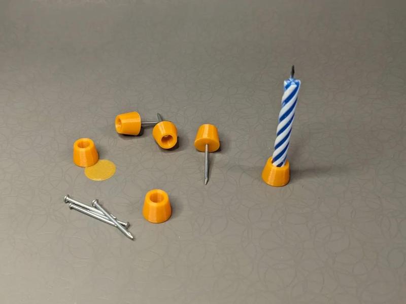 Candle Holder for Birthday Cake with nail   