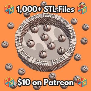 Sodium and Potassium Ion Biology Educational Model for Cell Polarization and Depolarization MineeForm FDM 3D Print STL File   