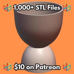 Mid-Century Modern Stacked Planter with Inverted Base MineeForm FDM 3D Print STL File   