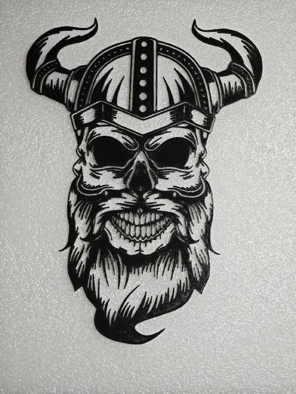 Wikinger mit Gehörnten Helm Krieger Wand Dekor   