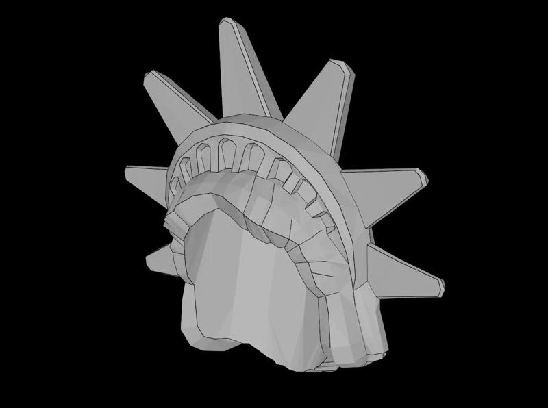 Lego Compatible (98377.dat) Minifig Hair Female with Spiked Tiara (Lady Liberty)   