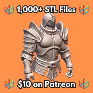 Quarter Scale Noble Paladin Armor Bust Sculpture MineeForm FDM 3D Print STL File   