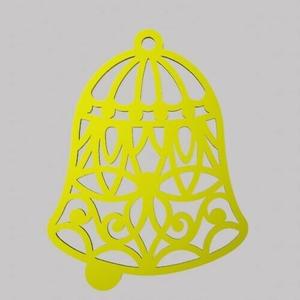 Bell Christmas Ornament Openwork Christmas Wall Picture