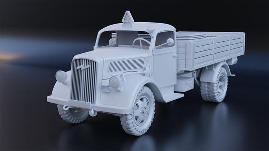 Opel Blitz truck WW II separated parts for 3D printing