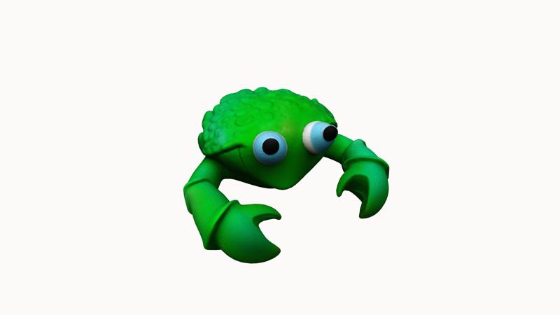 Big-eyed crab figurine