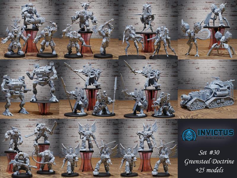 Greensteel Doctrine Set / Space Orcs & Marine Encounter / Galactic War Collection / Pre-Supported