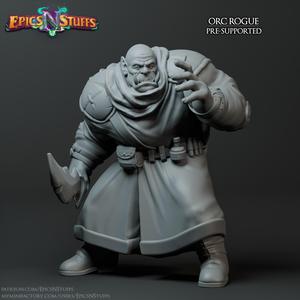 Orc Rogue 2A Miniature - pre-supported