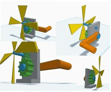 Hand crank fan (!!!not for use!!!, only conceptual)   