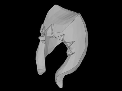 Lego Compatible (61195.dat) Minifig Headgear Headdress SW Togruta Montrals Short with Triangles Pattern (Ahsoka Tano)   