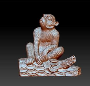 monkey sculpture 3d model