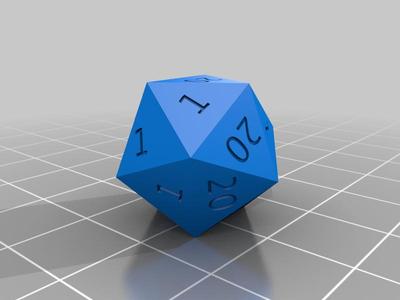 1s and 20s D20 icosahedron
