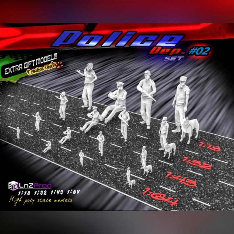 Police Department set scale models #02