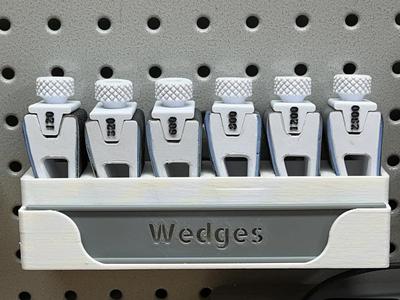 Pegboard Holder for Mini Sanding Wedges   