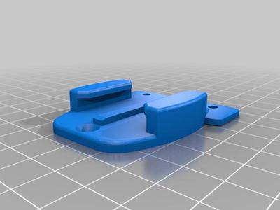 Tamiya TT-02B Spoiler-mounted Go Pro Flat Mount Base Plate(Quick Release)