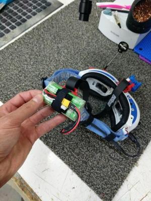 skyzone fatshark back battery mount top strap