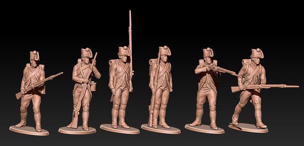 Napoleonic french fusiliers in bicorne