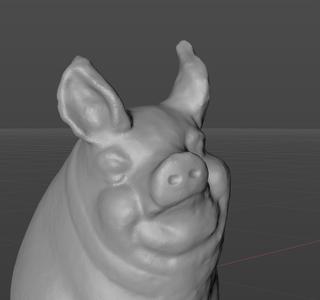 A lazy pig 3D model