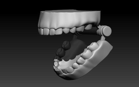 Articulated Free Movement Teeth Keychain