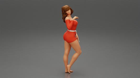 Spring Beautiful Woman in Summer short Dress Posing
