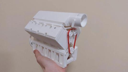 3d printable v8 engine that works on vacuum cleaner   