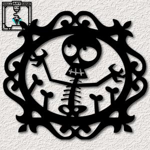 skeleton wall art halloween wall decor funny skull decoration