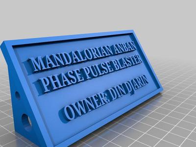 Mandalorian Pulse Rifle Blaster Plaque