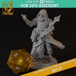 Human Male Cleric - RPG Hero Character D&D 5e - Titans of Adventure Set 07