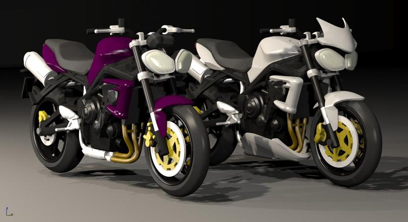 Triumph street triple 675 S/ R 2012 – printable motorcycle model
