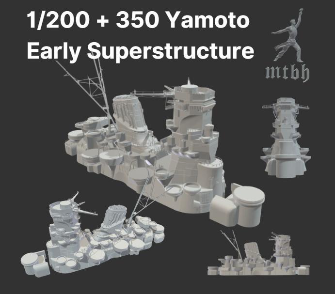 1/200 - 350 Yamoto/Musashi Superstructure (Pre 1943)