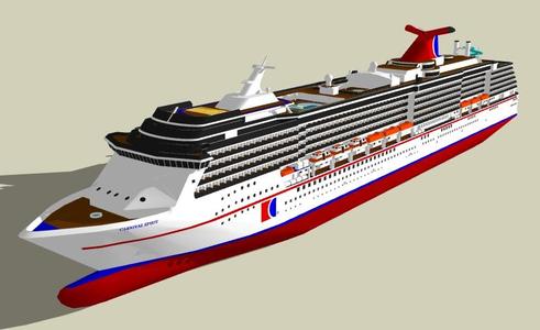 Carnival Spirit cruise ship (1-300 scale)