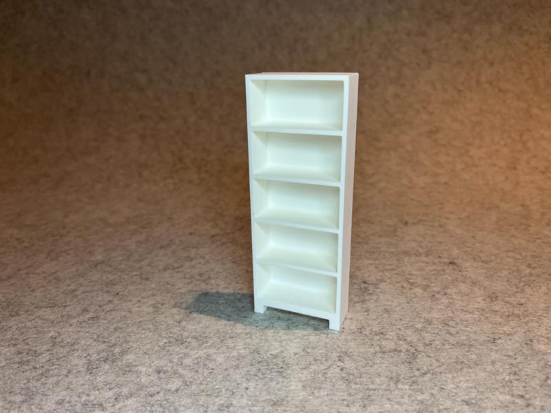 Bookshelf for dollhouse miniature house scale 1:18