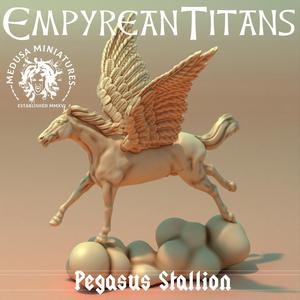 Pegasus Stallion - Majestic Flying Horse Miniature STL for Fantasy RPGs