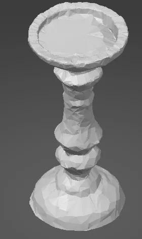 low poly, low poly candle holder.   